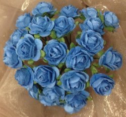 DR-Wedge Blue Tiny Roses (10pk) #543